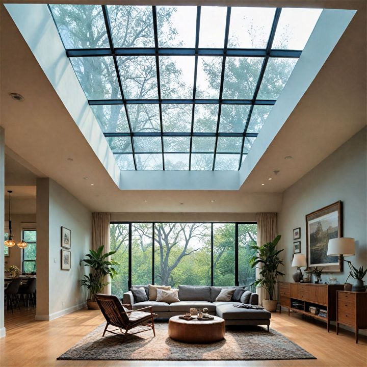 glass ceiling for living room