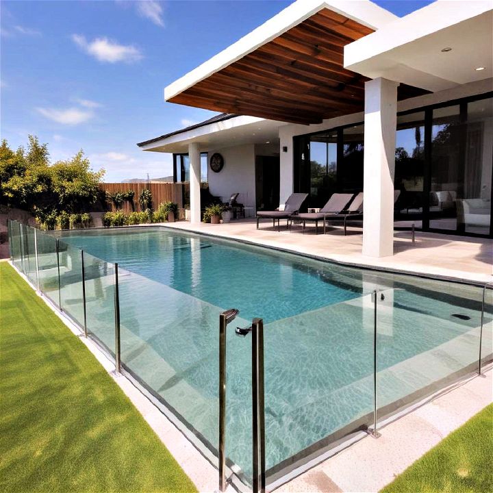 glass fence for pool