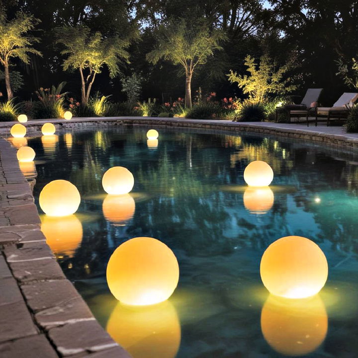 glow balls pool lighting