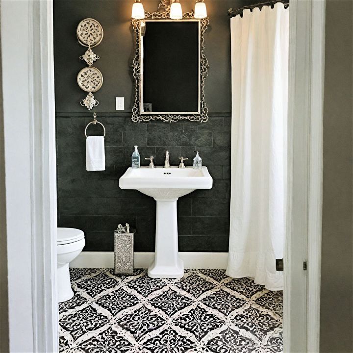 gothic patterned tiles for bathroom floors