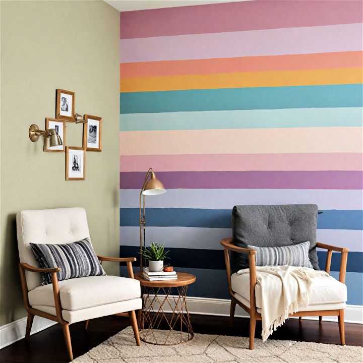 gradient stripes technique wall
