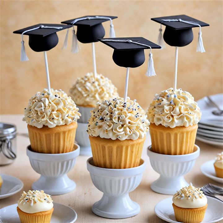 graduation themed cake pops