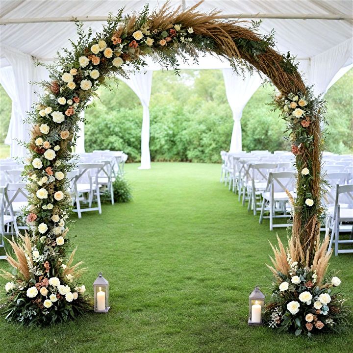 grassy arch for garden settings