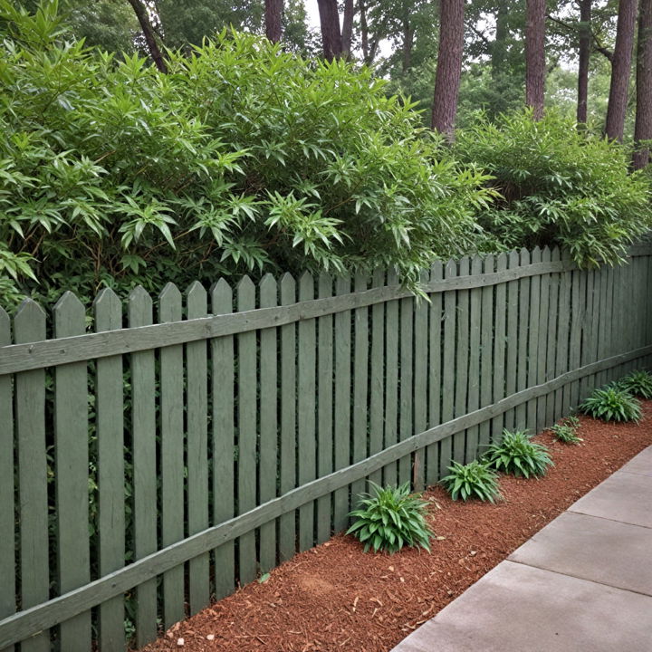 green camouflage fence