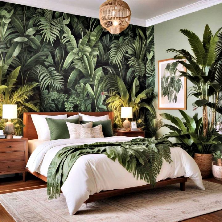 greenery and plants bedroom
