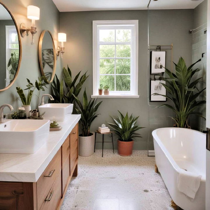 greenery for master bathroom