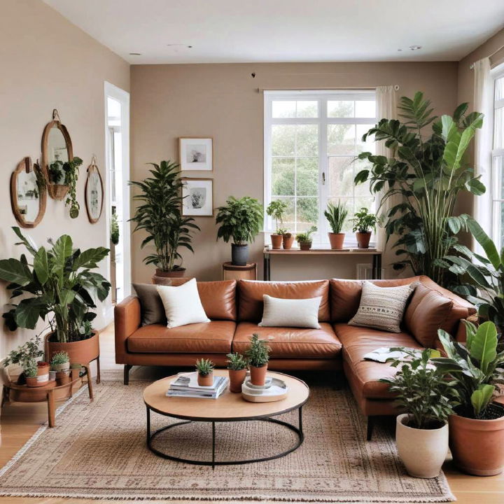 greenery neutral living room