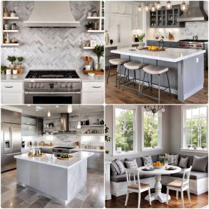 grey and white kitchen designs