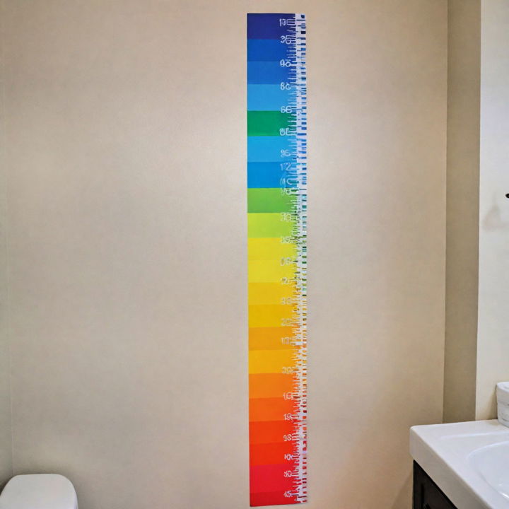 growth chart wall decal for kids bathroom