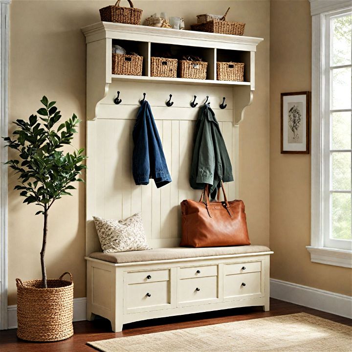 hall tree bench for mudroom