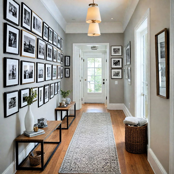 hallway gallery wall for home decoration