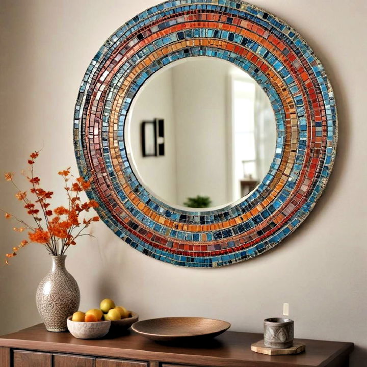 hallway mosaic mirror