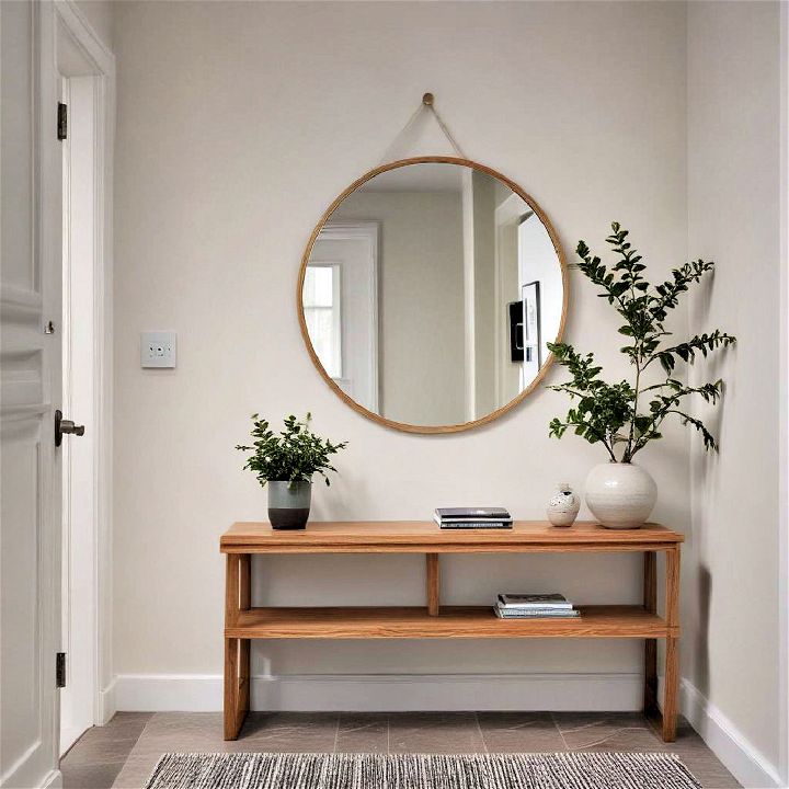 hallway round mirror