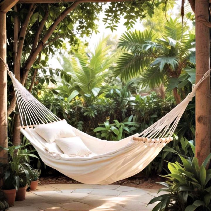 hammock garden into a relaxing retreat