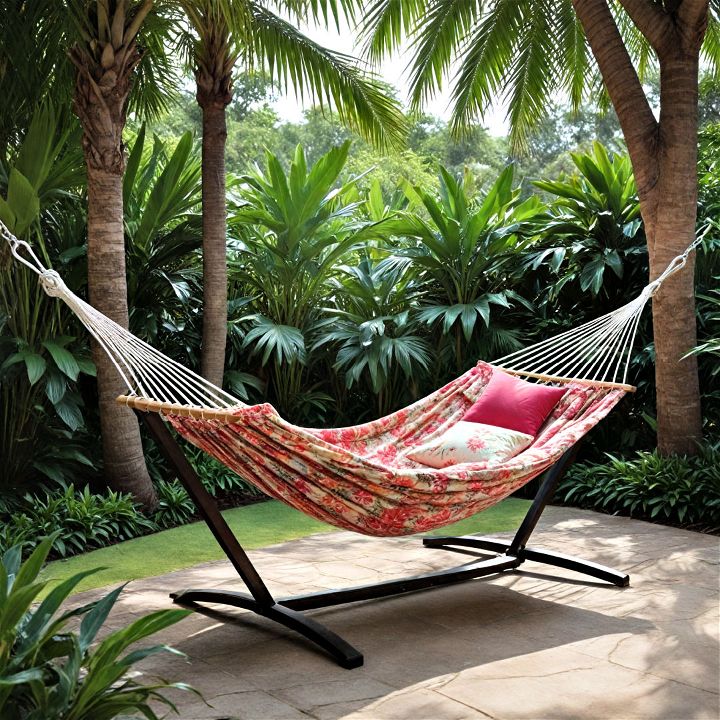 hammock haven in tropical backyard