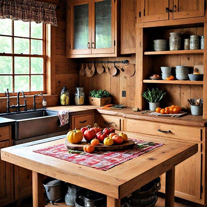 handcrafted details for cabin kitchen