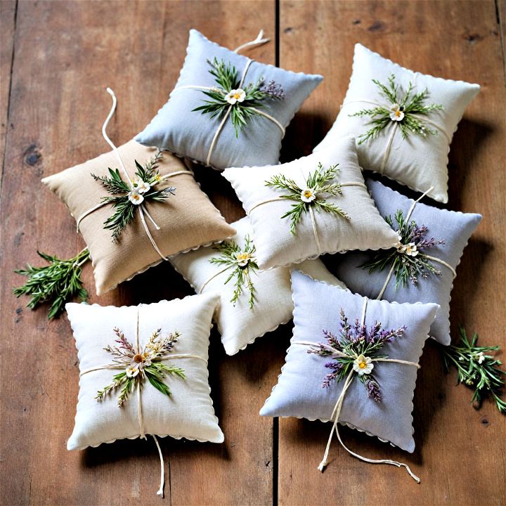 handmade dream pillows for boho wedding
