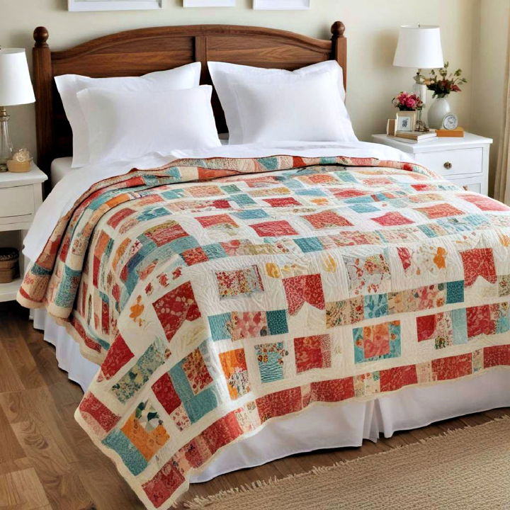 handmade quilt for cottage bedroom