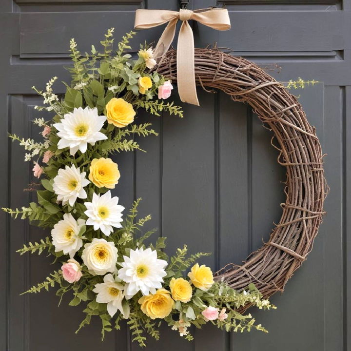 handmade spring wreath