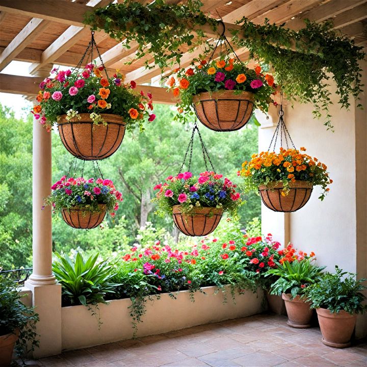 hanging baskets to add interest