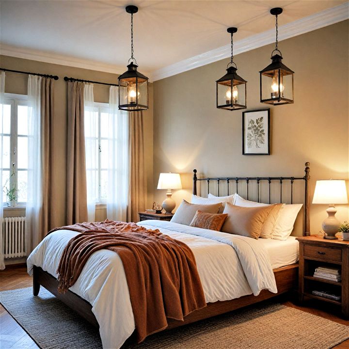 hanging bedroom lanterns for an inviting glow