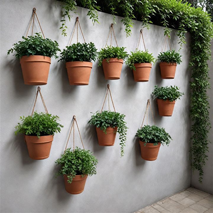 hanging planters for outdoor wall decor