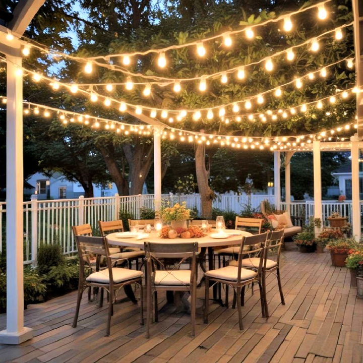 hanging string lights for patio