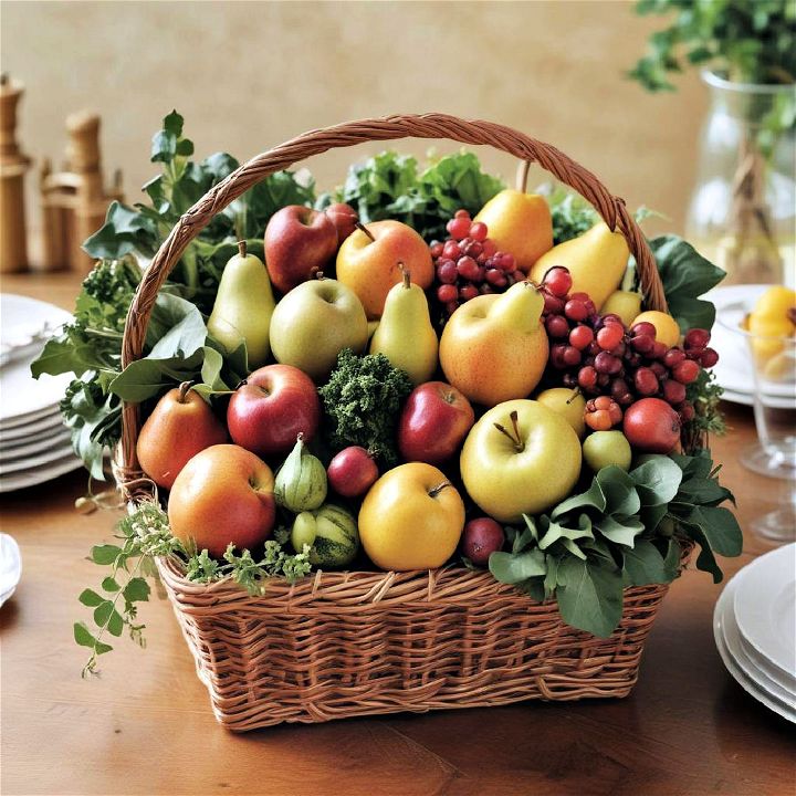 harvest basket for thanksgiving centerpiece