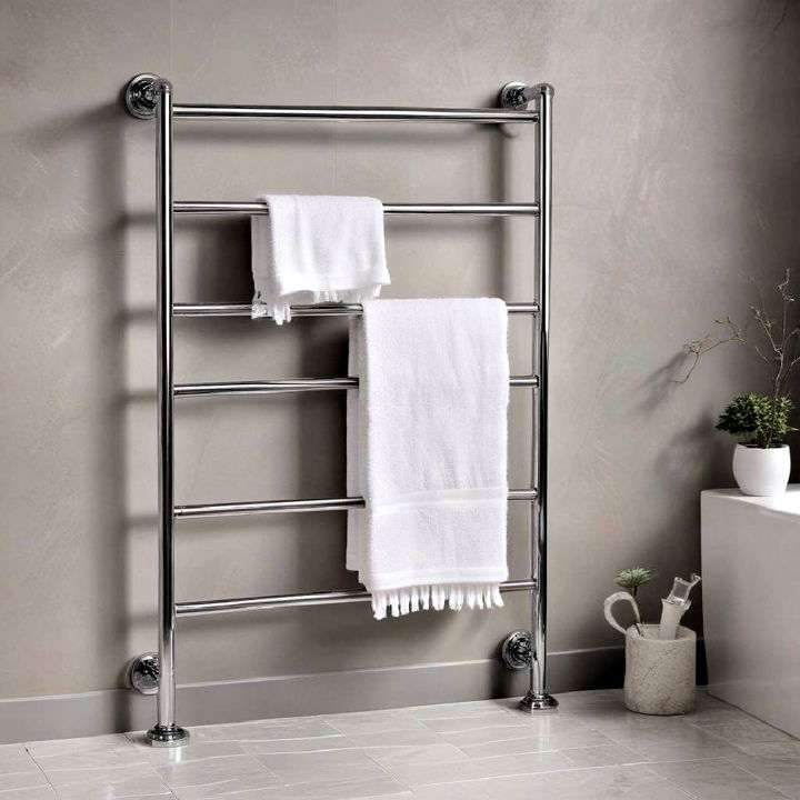heated towel rack for luxury bathroom
