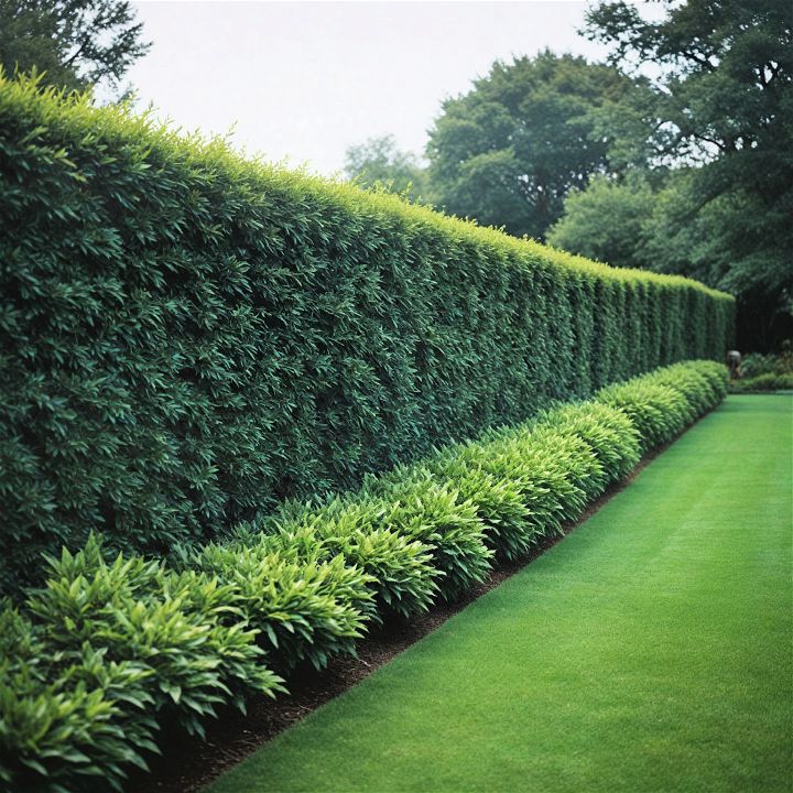 hedge fence for backyard