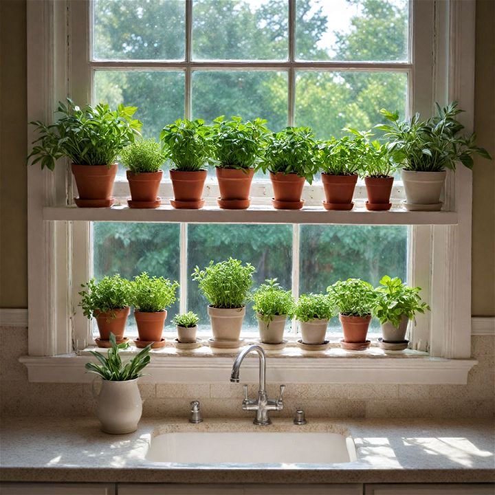 herb garden window eclectic kitchen