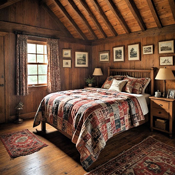heritage style elegant cabin bedroom