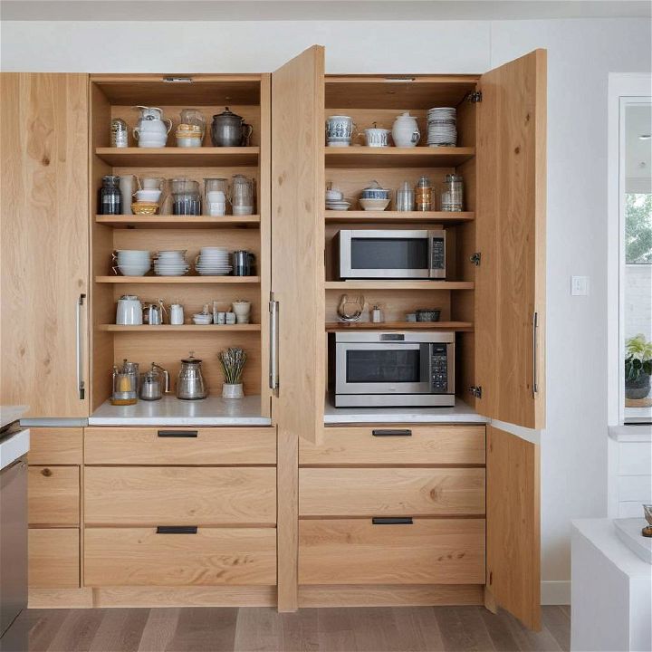 hidden appliances eclectic kitchen
