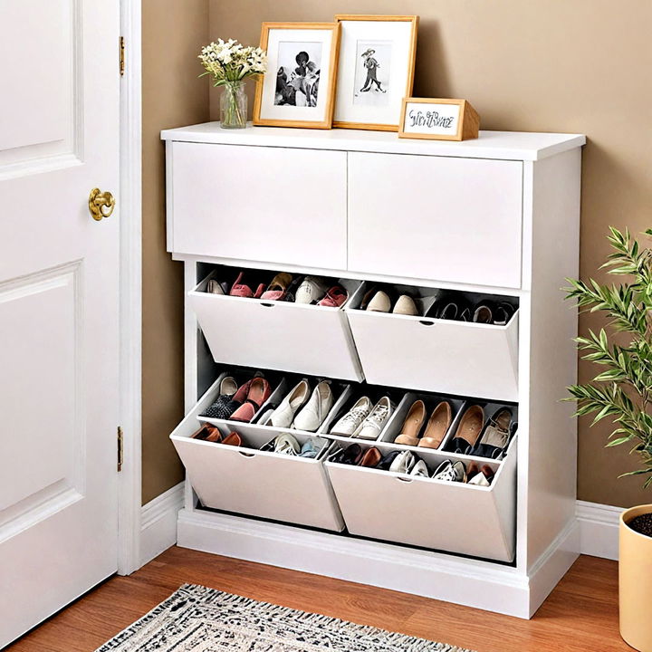 hidden storage cabinets for entrance