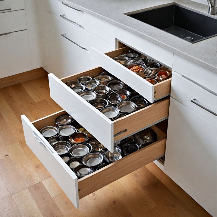 hidden storage solutions for minimalist kitchen