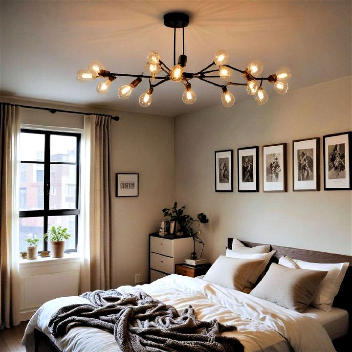 hipster bedroom edison bulb lighting