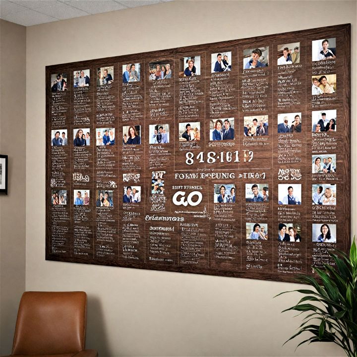 historical timeline for office wall decor