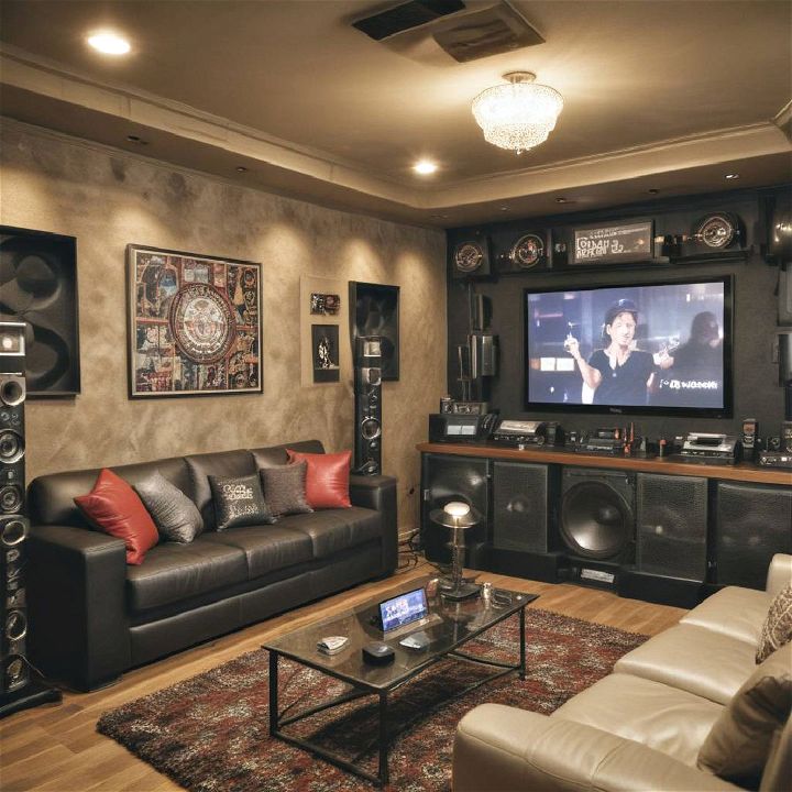 home karaoke lounge for man cave