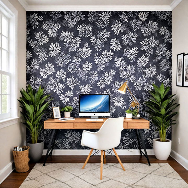 home office accent wall