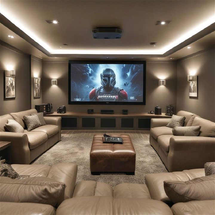 home theater setup man cave