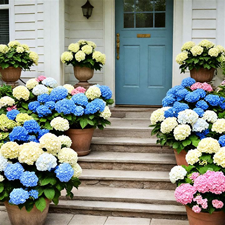 hydrangeas plants for front door