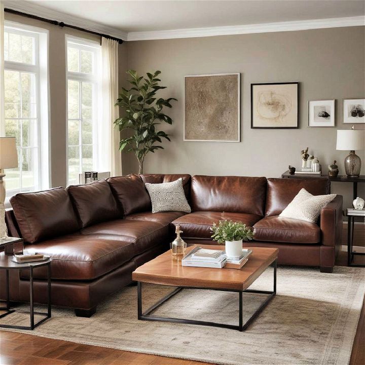 timeless elegance leather sectional living room
