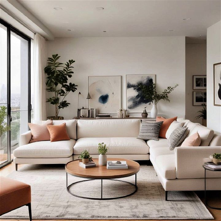 minimalist sectional design for living room