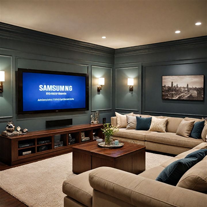 living room into a home theater