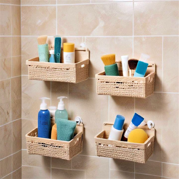 adhesive hooks and baskets