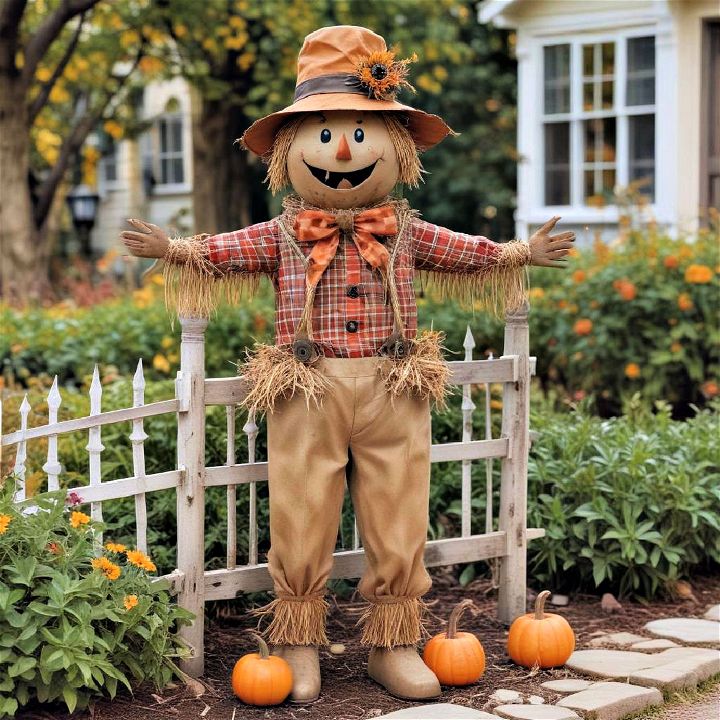 garden scarecrow fall decoration