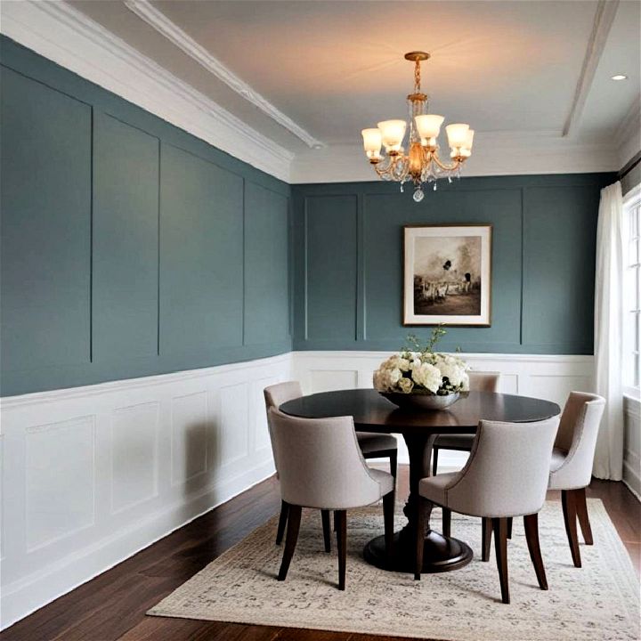 flat panel wainscoting for dining room