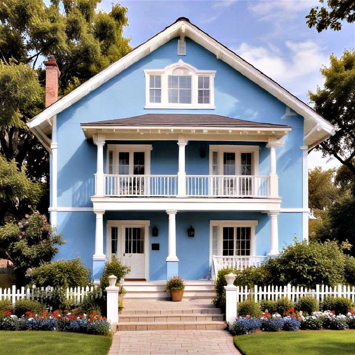 sky blue paint for soft, airy exterior