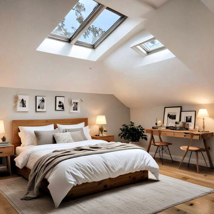 attic skylight to maximize natural light