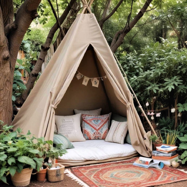 garden reading den for kids reading nook